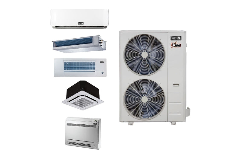 ACIQ Extreme Heat 2 Zone Mini Split System 23 SEER2 18,000 BTU (1 1/2 ton) Up to 2 Zone Up to 900 Sq Ft + 2 Mounts (Air Handlers)