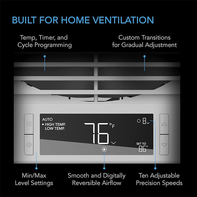 Room to Room 10-speed 8 inch Fan with Thermostat