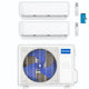 MRCOO 2-Zone 18K BTU 233.9 SEER2 Ductless Mini Split w/Heat Pump (9K+9K)