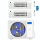 MRCOOL 21K BTU 23 SEER2 Ceiling Cassette Ductless Mini Split w/ Heat Pump (9K+12K)