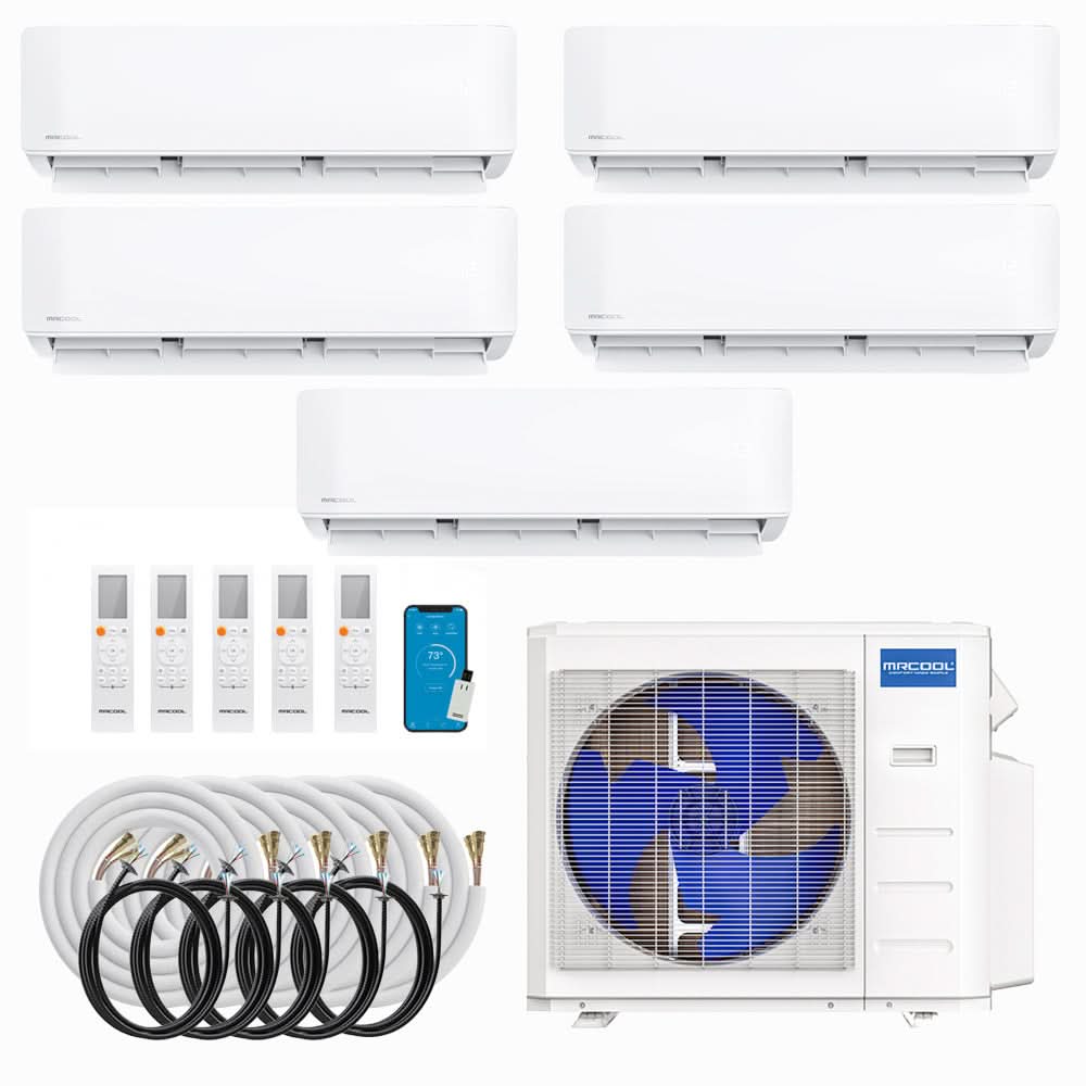 MRCOOL 5-Zone 36K BTU, 23 SEER2 Ductless Mini Split W/ Heat Pump (6K+6K+6K+9K+9K)