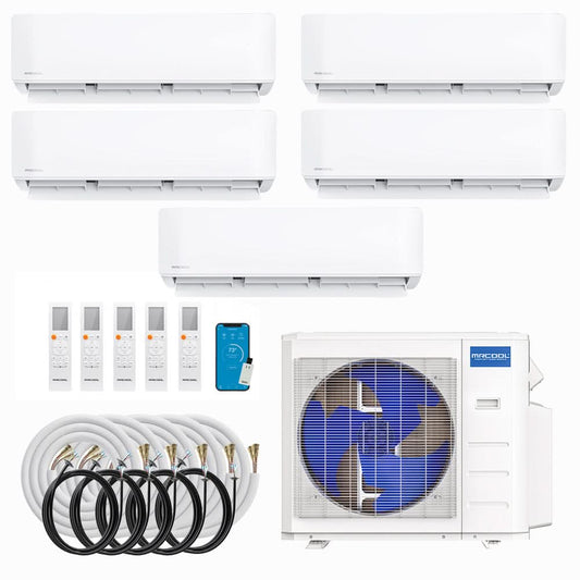 MRCOOL 5-Zone 36K BTU, 23 SEER2 Ductless Mini Split W/ Heat Pump (6K+6K+6K+9K+9K)