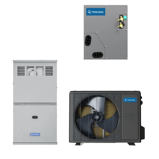 MRCOOL 2 Ton Universal Central Air Conditioner and 80% AFUE, 40K BTU 14.5" Gas Furnace Split System
